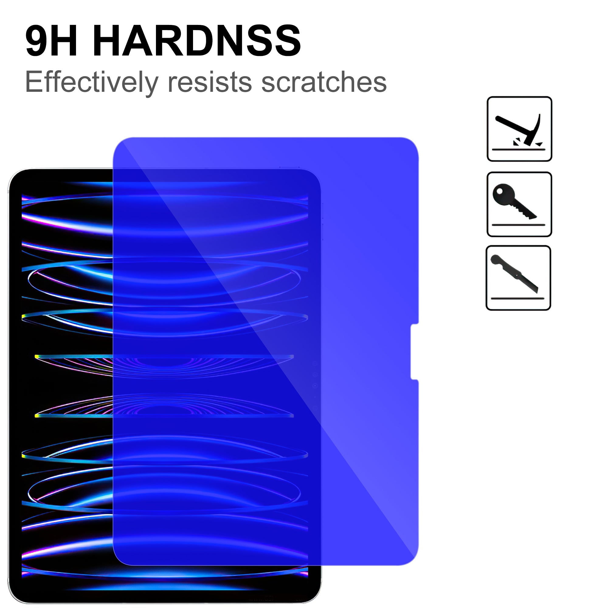 For iPad Pro 11 (2024) Tempered Glass Screen Protector Blue Light Blocking Screen Film For iPad Pro 11 (2024) Tempered Glass Screen Protector Blue Light Blocking Screen Film